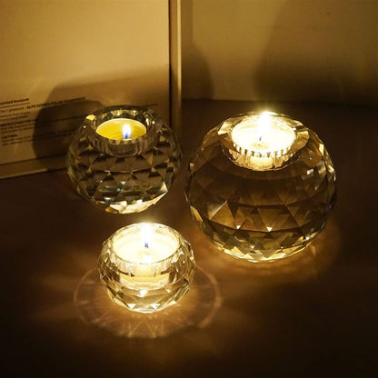 Candlestick Holders Modern Simple Glass Candlestick Small Decorative Candlestick Holder Table Decoration Candle Holders (Size : L)