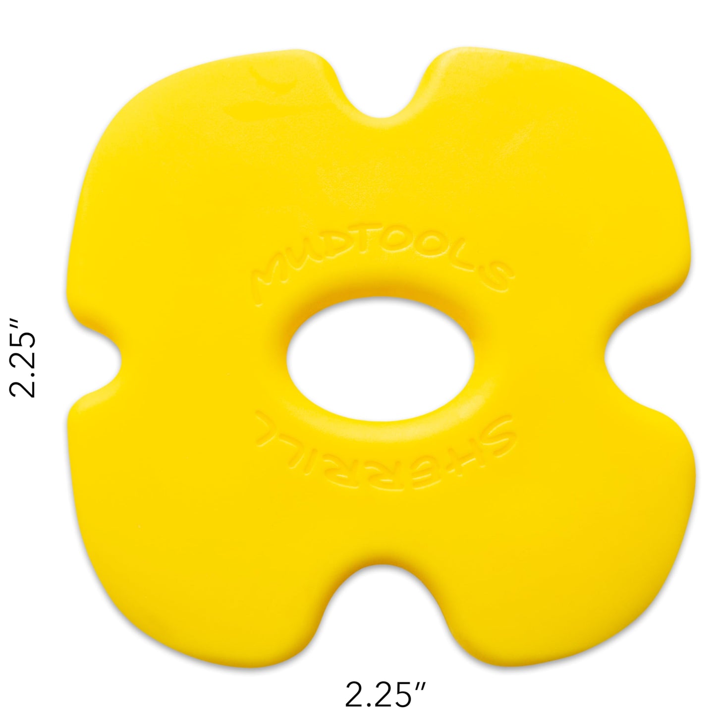 Mudtools Edgy Rib – Yellow – Medium Polymer Pottery Rib for Rims, Trimming & Sculpting Clay
