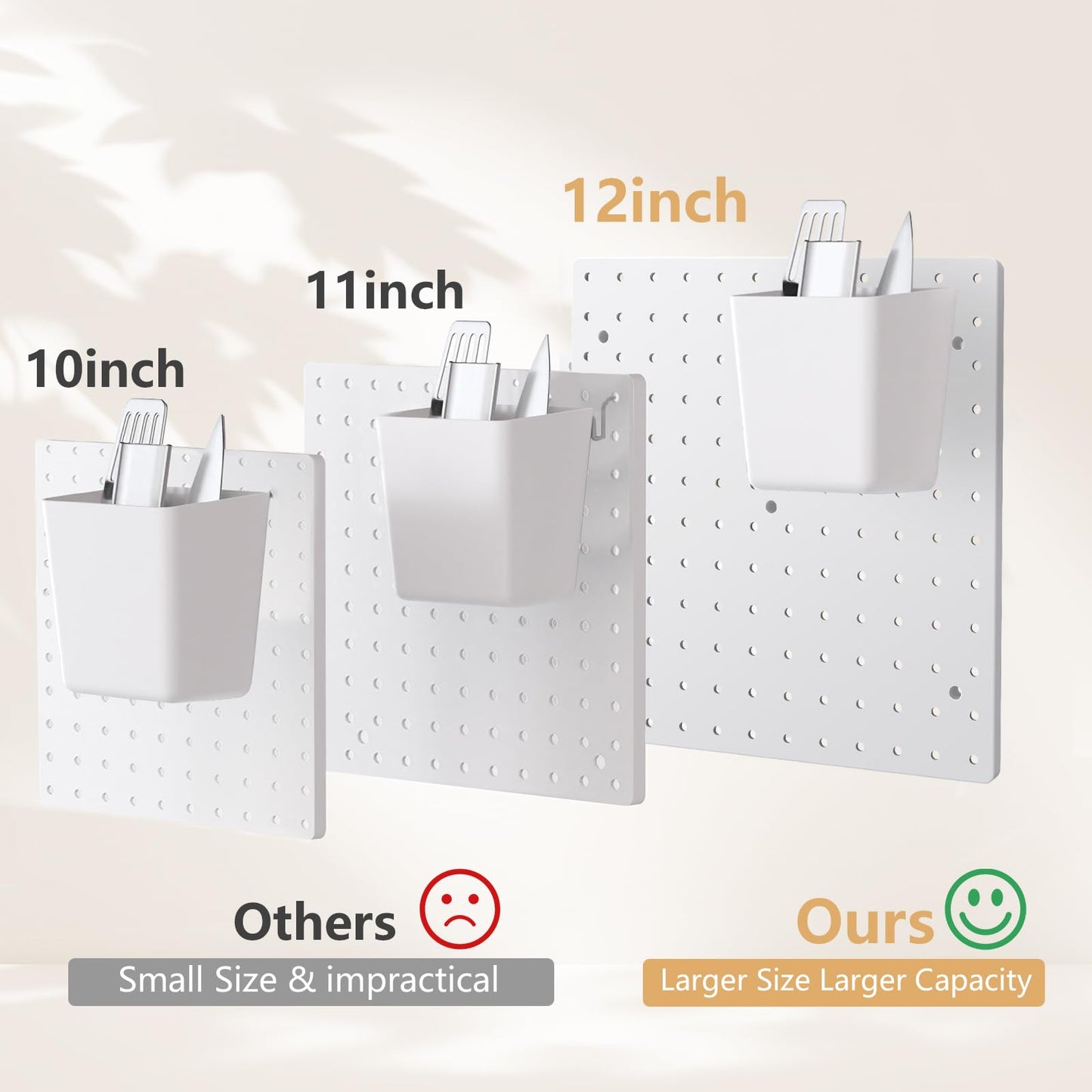 FZK Peg Board with Hooks, Plastic Pegboard Kit with 4 White Pegboards and Accessories, Peg Board Wall Organizer for Office and Craft Room