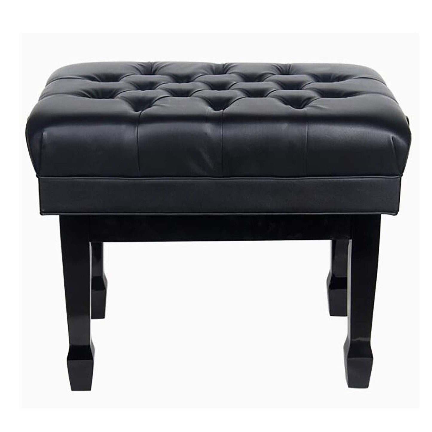 Leather Piano Bench Luxury Stool Solid Wood with Large Storage Box Adjustable Height Comfortable and Ergonomic zwart (zwart One Size)