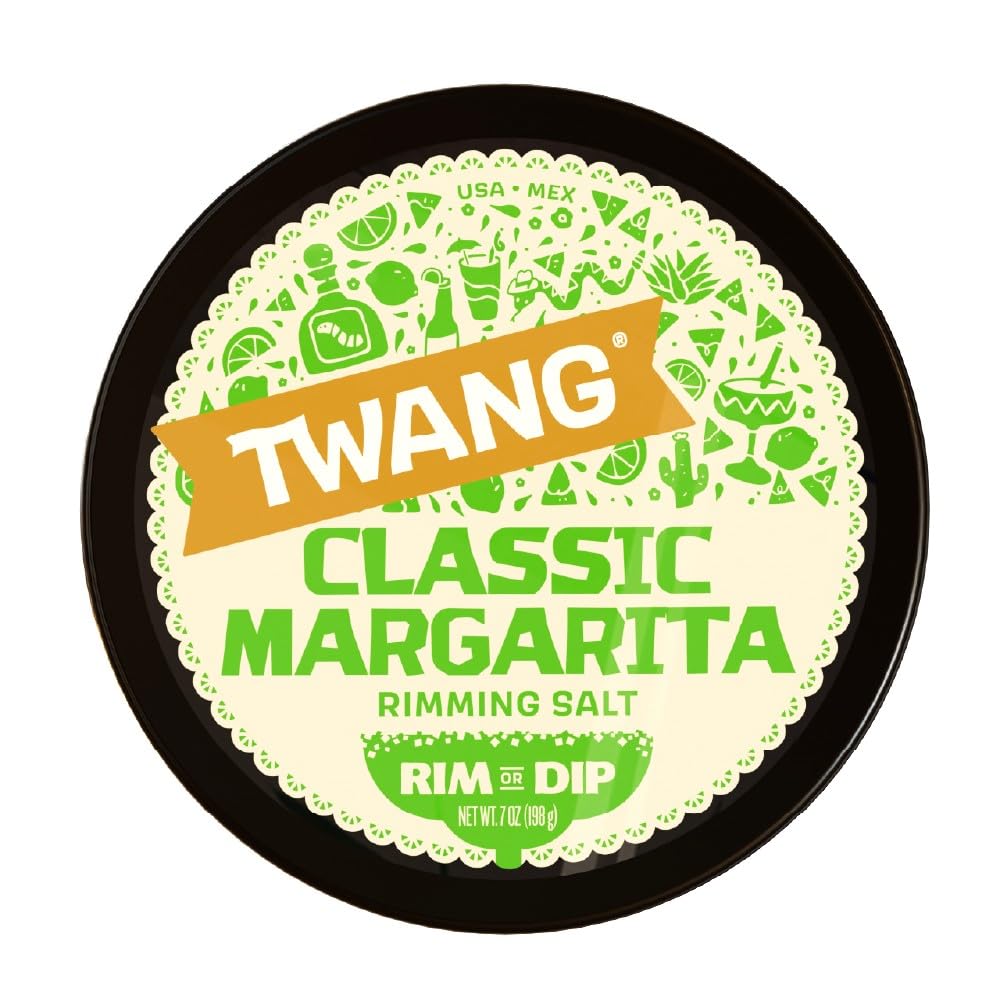 Rimmer, 4 (Pack 1) Twang Flavored Salt Classic, for Margaritas, Mocktails, Smoothies and Micheladas, Ounce