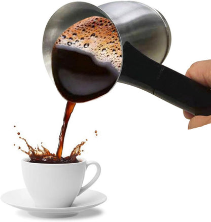 Electric Coffee Pot, 600ML Stainless Steel | Ergonomic Handle Coffee Maker Kettle, 5 Cups Turkish Electric Percolator