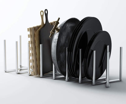 brightmaison BGT Stal Pots and Pans Organizer for Cabinet, Adjustable Stainless Steel Kitchen Organization Unit