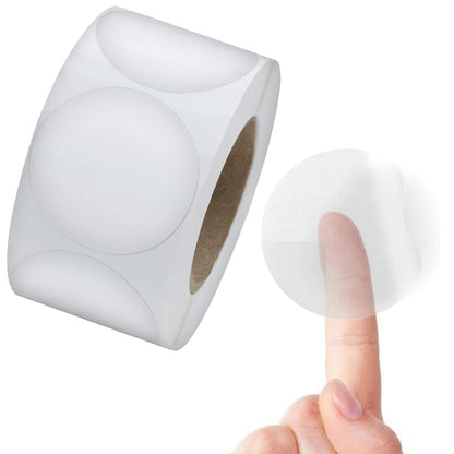 Clear Circle Stickers 1.5 Inch Round, 1000 Pack Waterproof, Virtually Invisible Transparent Self-Adhesive Envelope Seals for Package, Mail, Gift Box - Performore Wafer Seal Round Labels