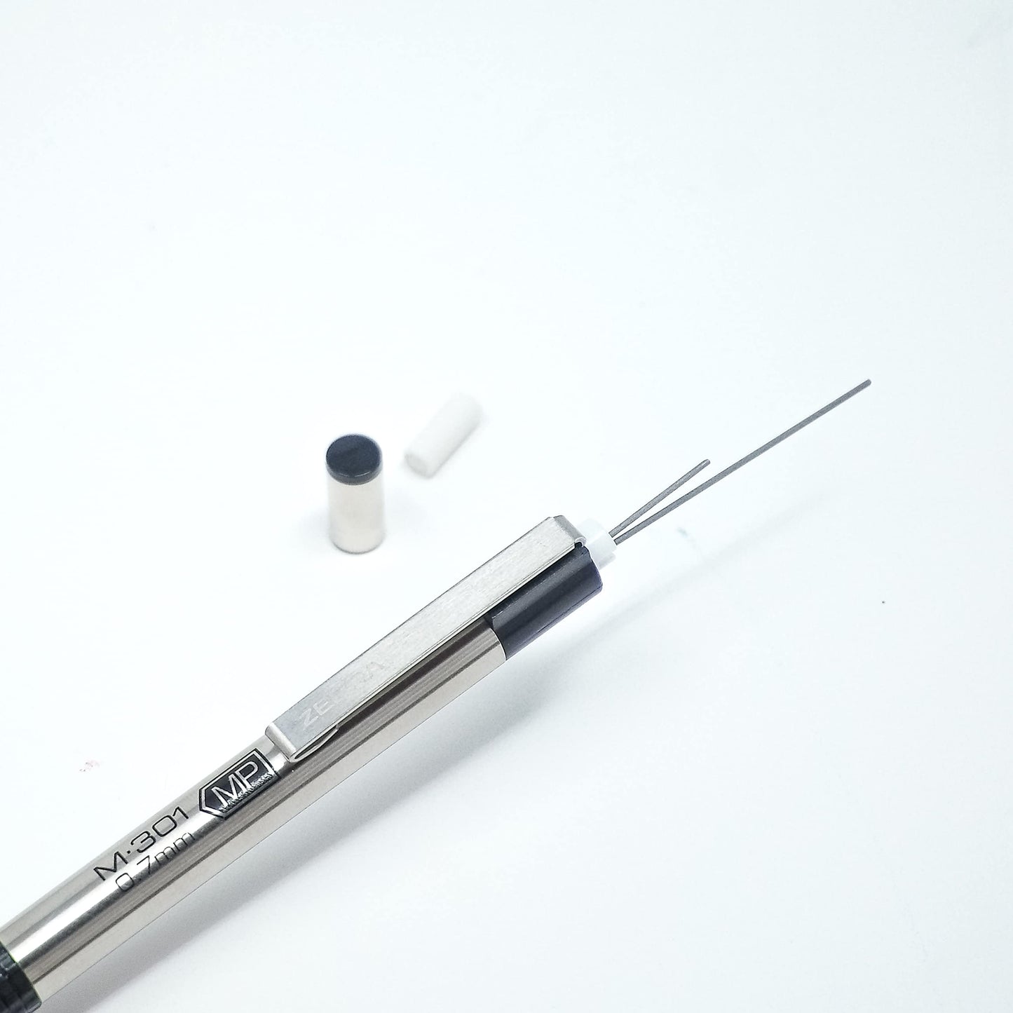 Zebra Pen M-301 Stainless Steel Mechanical Pencils, 0.7 mm, 2-Pack (54312)