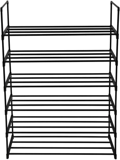 6-Tier Metal Shoe Rack, Stackable Shoe Tower, Shoe Storage Organizer Metal Cabinet Durable Multifunctional Shelf