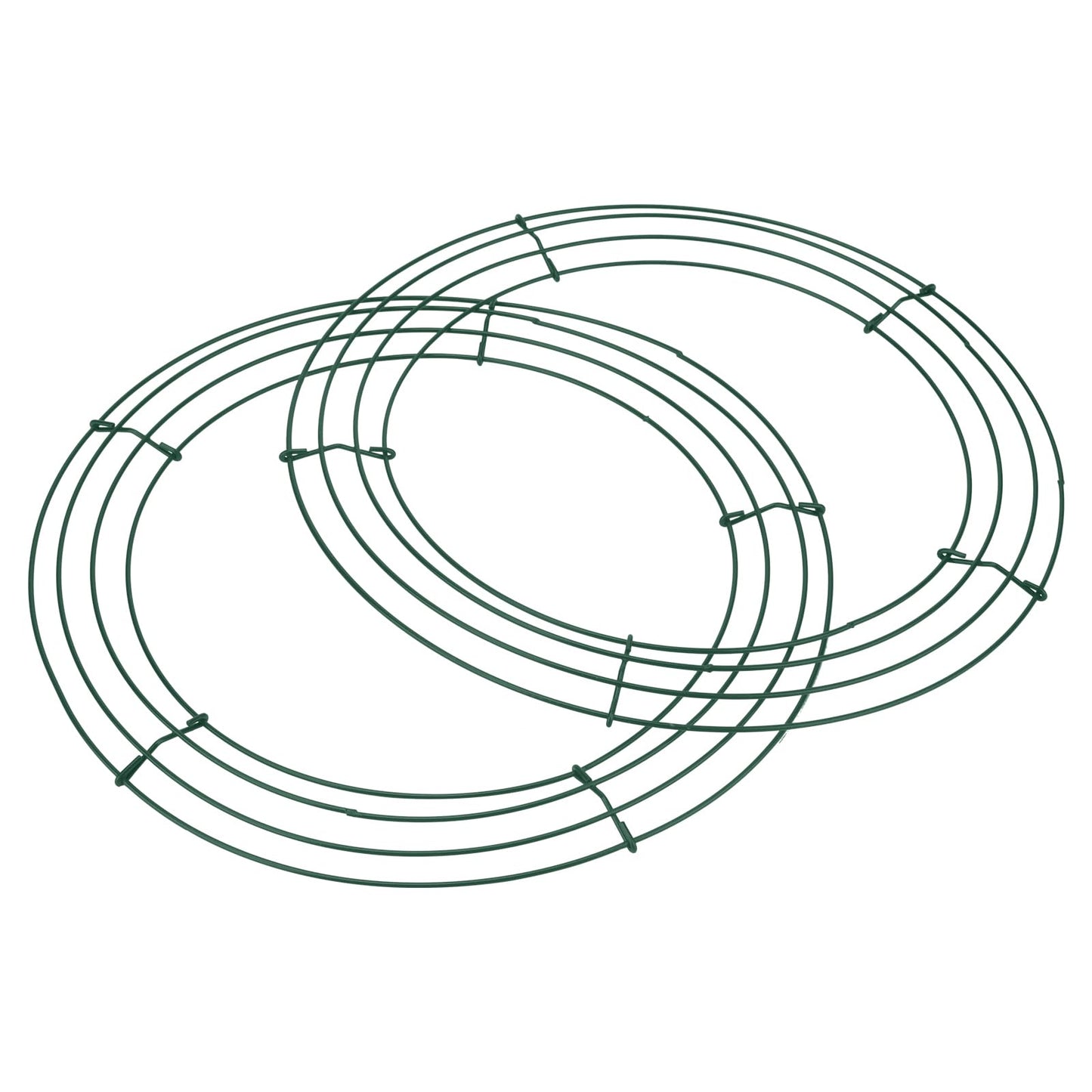 MUKCHAP 20pcs 12 Inch Wire Wreath Frame, Green Wire Wreath Frames Rings, Round Metal Wreath Form for DIY Crafts, Weddings