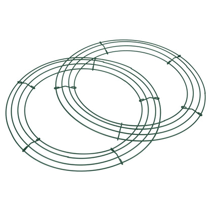 MUKCHAP 20pcs 12 Inch Wire Wreath Frame, Green Wire Wreath Frames Rings, Round Metal Wreath Form for DIY Crafts, Weddings