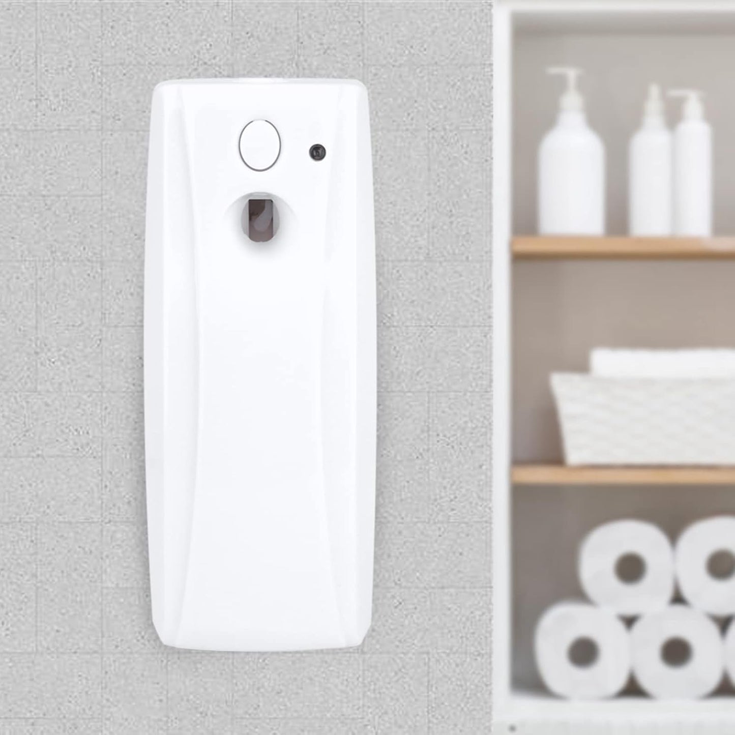 AYNEFY Automatic Air Freshener Aerosol Spray Dispenser with Light Sensor for Indoor Wall Mounted Household Appliances