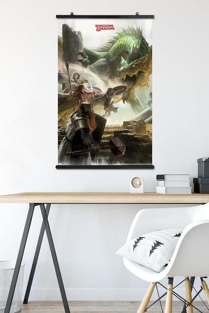 Trends International Dungeons and Dragons Adventure Wall Poster, 22.375" x 34", Premium Poster & Clip Bundle