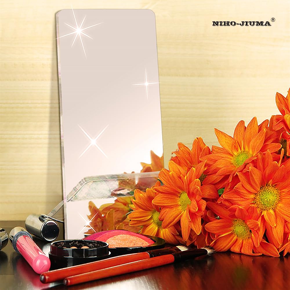 NIHO-JIUMA Diamond Art Phone Holder Kits Flower, DIY Diamond Painting Acrylic Phone Stand & Mirror, Craft Gift for Adults/Teen