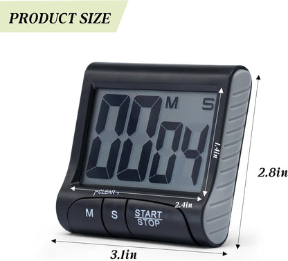 BXF SPORTS Large LCD Display Kitchen Timer -Magnetic Digital Timers,Loud Alarm,Memory and Fast Forward Function,Cooking