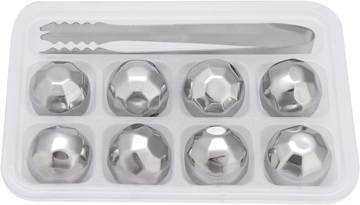 Stainless Steel Ice Spheres for Chilled Wine, Whiskey, and Fruit Drinks