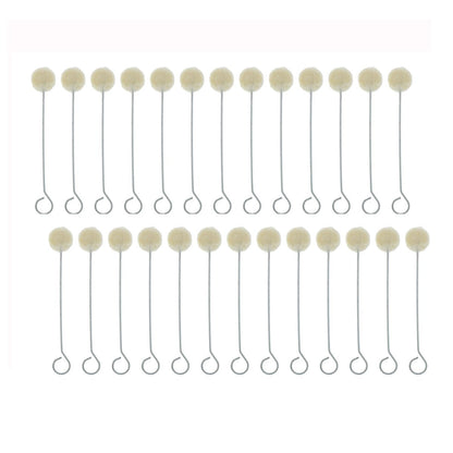 100 Pieces Wool Daubers Ball Brush Leather Dye Tool with Metal Handle for DIY Crafts Projects