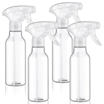 Cosywell Plastic Spray Bottles 8.8oz/260ml 3 Pack Empty Spray Bottle for Cleaning Mist/Stream Heavy Duty Water Spraying Bottle for Cooking Hair Care Essential Oils(Clear)