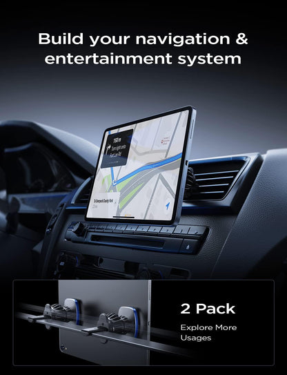 LISEN 2 Pack Magnet for Phone Car Mount Magnetic Phone Holder for Your Car Vent 6 Military Magnets Vent Cell Phone Holder Mount for Car Plate Fit All iPhone 16/15/14/13 Pro Max Plus Samsung S25