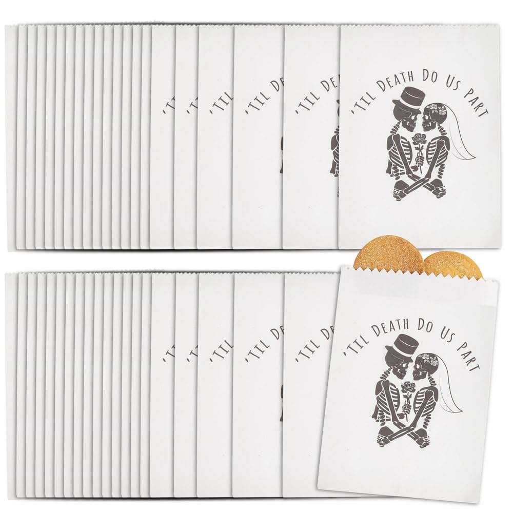 Fun Express Til Death Do Us Part Halloween Wedding Paper Treat Bags Bulk 50 Pieces