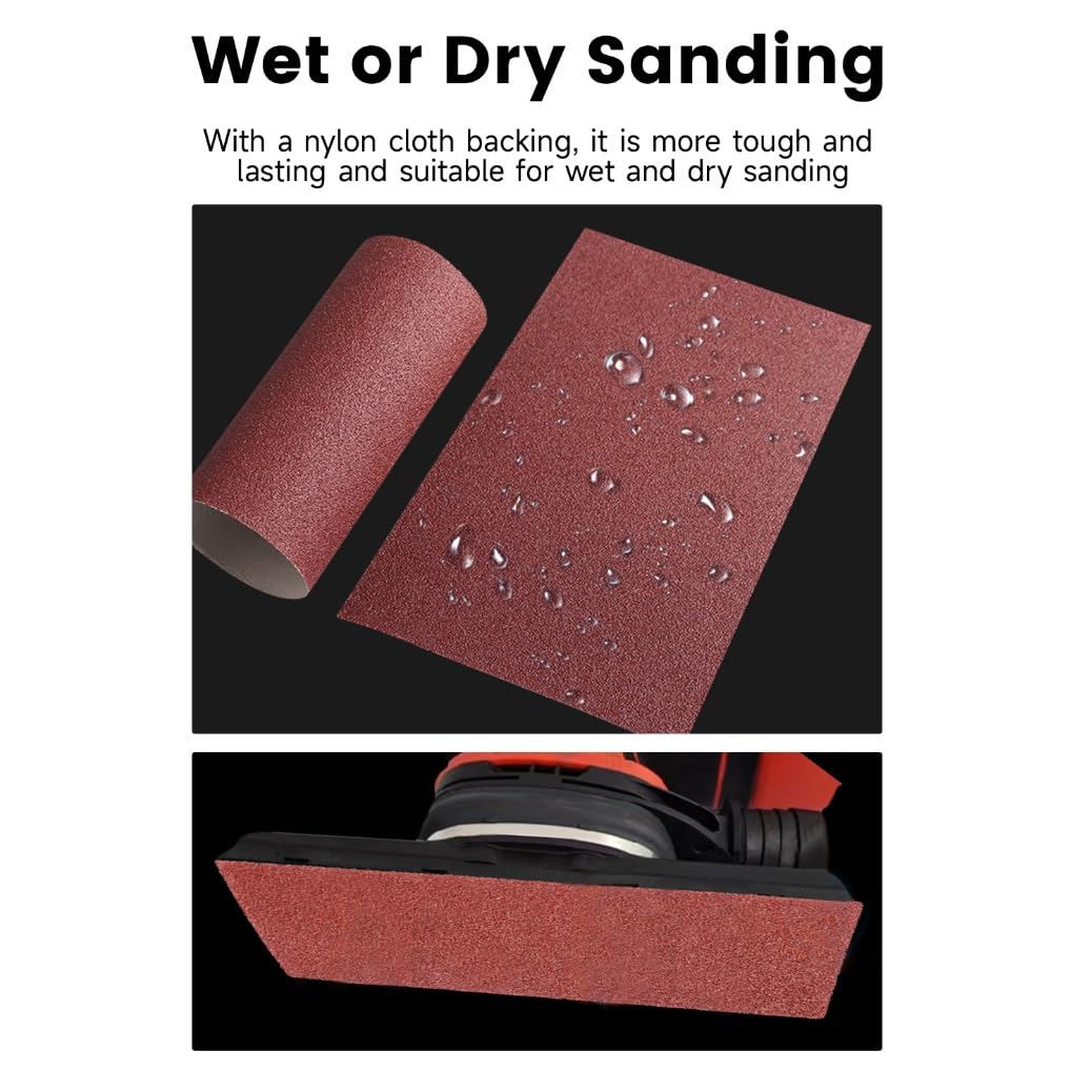 Emery Cloth Roll,5 Grits 1'' x 20FT Abrasive Sandpaper Roll with Dispenser,150 240 320 400 600 Grit Sand Assortment,Sanding Paper & Sandpaper Sheets for Metal Auto Wood Dry&Wet Polishing.(5Rolls 20FT)
