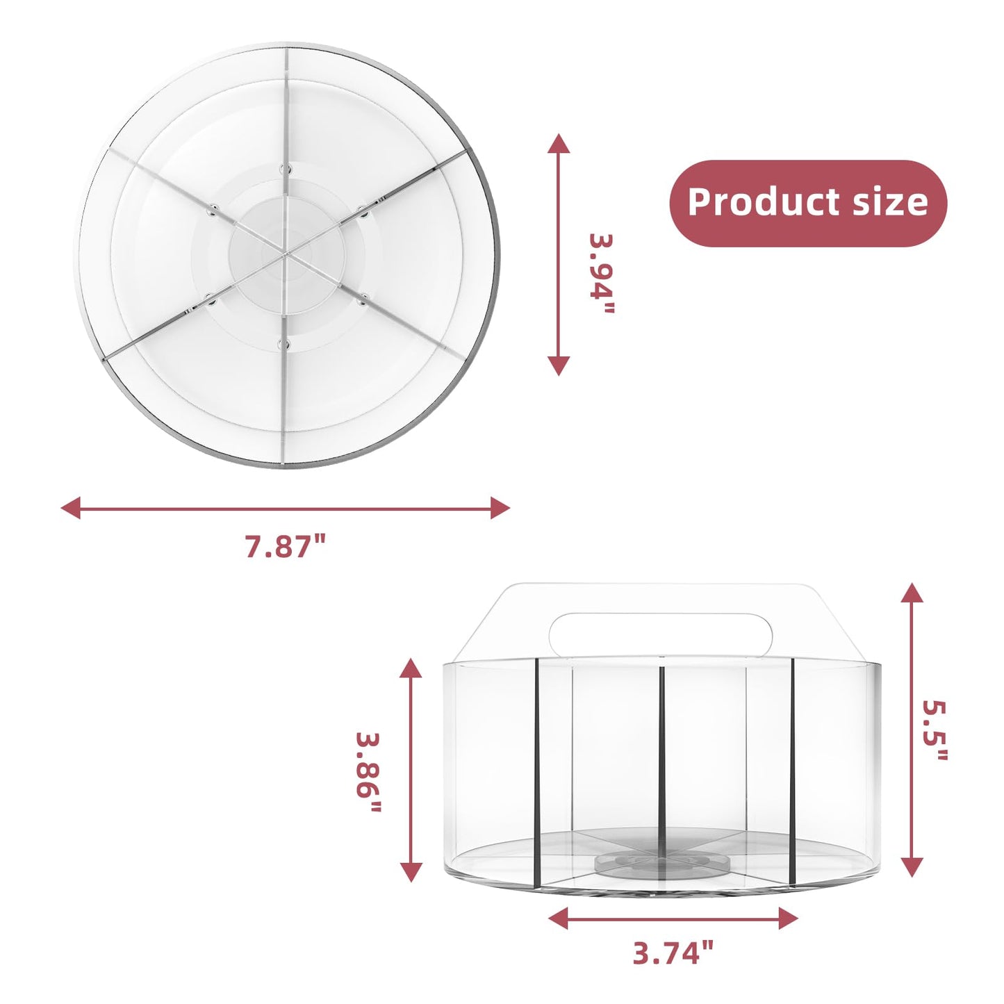 Absonic 250pcs Acrylic Pencil Holder Marker Organizer, 360-Degree Rotating Pen Holder, Crayon Organizers for Kids Pencil Organizer Caddy Art Supply Lazy Susan Organizer for Desk Home School Office