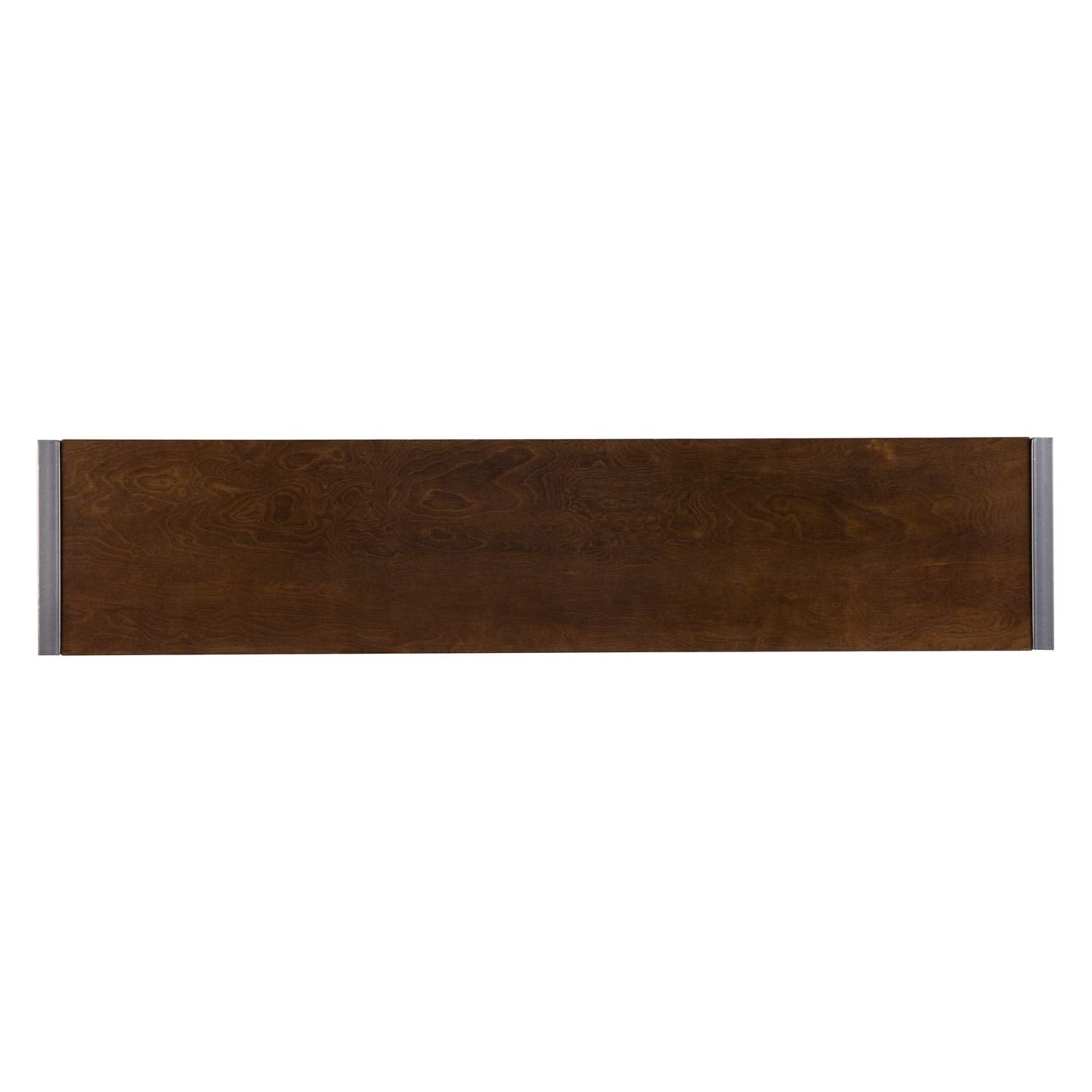 SEI Furniture - Holly & Martin Macen Console - Dark Tobacco with Gunmetal - Transitional Design, Brown Iron and Wood - Ideal for Entryway, Living Room (CM9912)