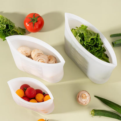 Reusable Food Bags, 12 Pack 100% Silicone Food Storage Bags Stand Up Zip Lock Container, Freezer Microwave Oven Dishwasher Safe, 4 Medium 4 Small 4 Extra Small, Aqua