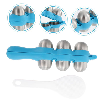 Healifty Stainless Steel Rice Ball Mold Set with Rice Spoon 7.08X2.55X1.77In Lightweight Kitchen Tool for Kids Diy Bento Onigiri Maker