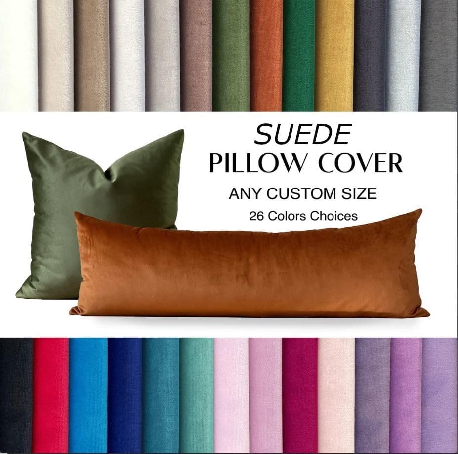 20 54 Inch MoonRest Classic Microsuede Body Pillow Pillowcase - Ultra-Soft Plush - Hidden Zipper X - Burgundy