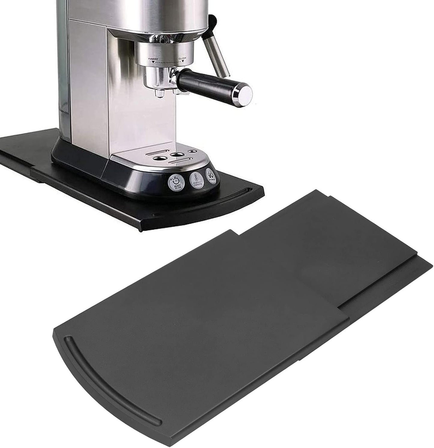 Kitchen Sliding Coffee Maker Tray Mat, Appliance Moving Caddy, Countertop Holder for Kitchen Utensils and Appliances.