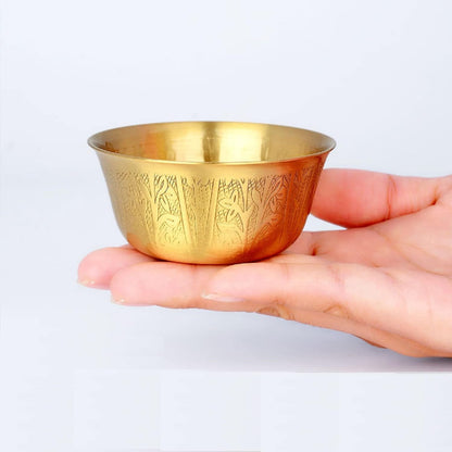 3 inch Copper Offering Bowl, Tibetan Holy Water Bowl for Yoga Meditation and Ritual Use