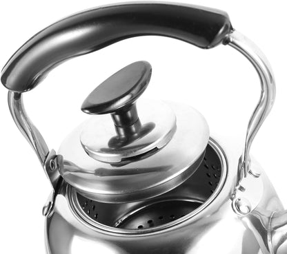 Luxshiny 1pc Chirping Kettle, Whistling Tea Kettle for Loose Leaf Tea, Stainless Steel Stovetop Teapot