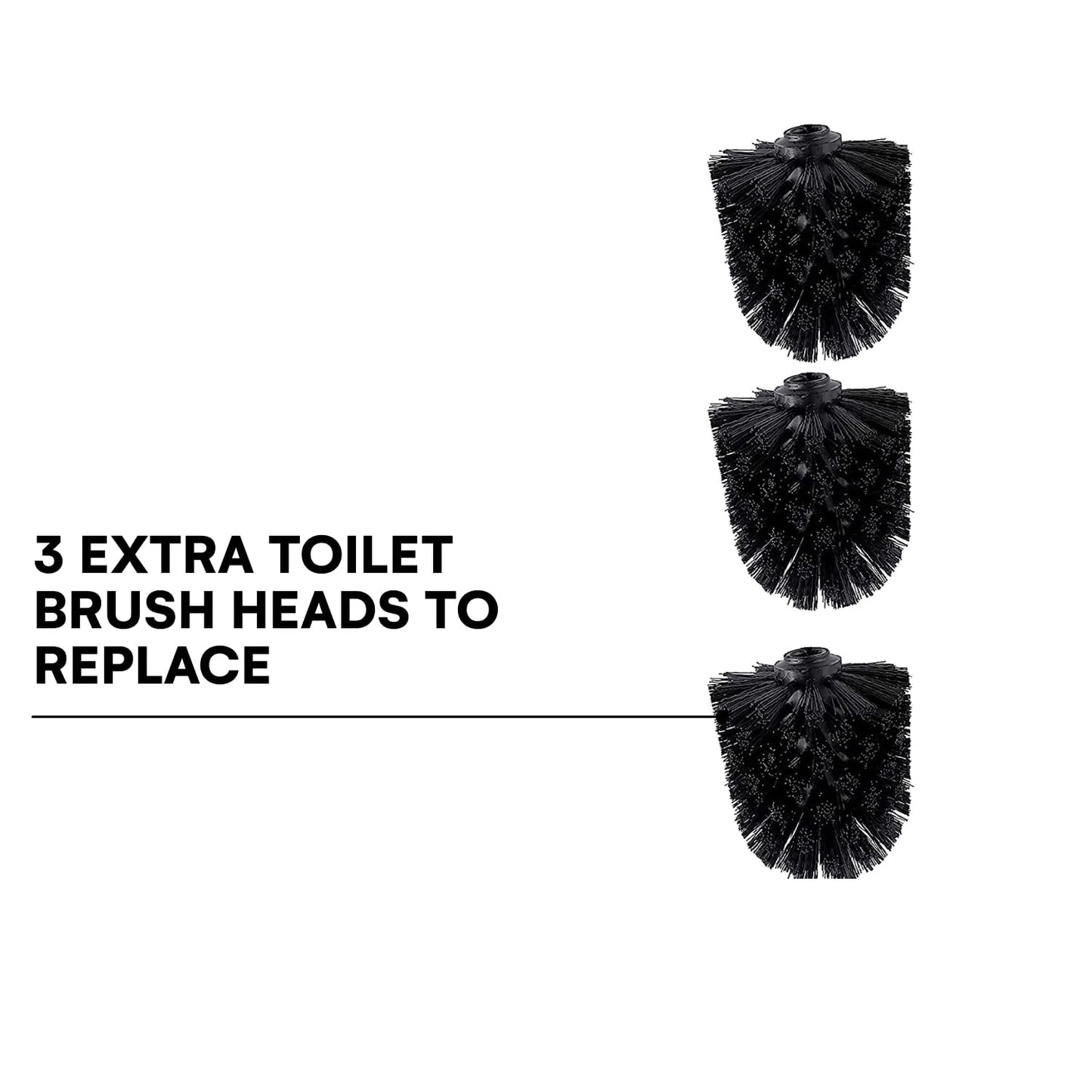 smartpeas Set 32x20x70cm 1+2 WC with roll Holder - Black Toilet Paper Holder - Stainless Steel Glass Base Dim.: Easy