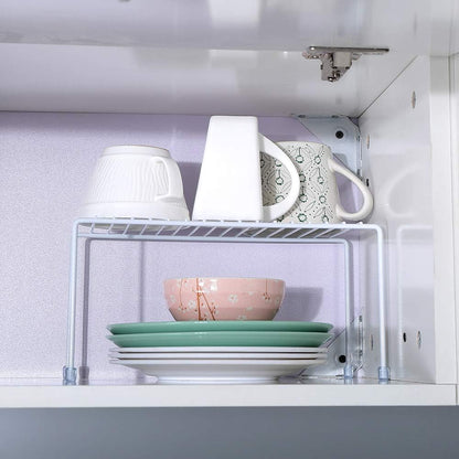 yaenoei White,Set 2 Kitchen Shelves, Cabinet Organization Mini Storage Shelf