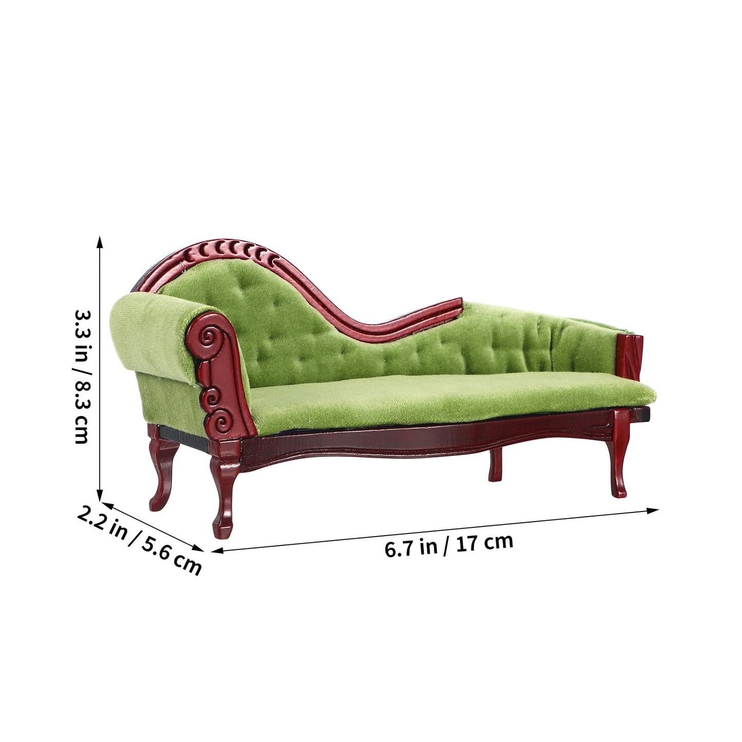 Gatuida Miniature Lounge Sofa Model Dollhouse Couch Furniture 1/12 Scale Mini Sofa for Dollhouse Decor Collectible Micro Furniture Accessory