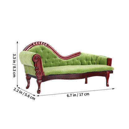 Gatuida Miniature Lounge Sofa Model Dollhouse Couch Furniture 1/12 Scale Mini Sofa for Dollhouse Decor Collectible Micro Furniture Accessory