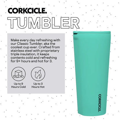 Corkcicle Classic Triple Insulated Coffee Mug with Lid, Neon Lights Kokomo, 24 oz – Stainless Steel Travel Tumbler Keeps Beverages Cold 9+hrs, Hot 3hrs – Cupholder Friendly Travel Coffee Tumbler