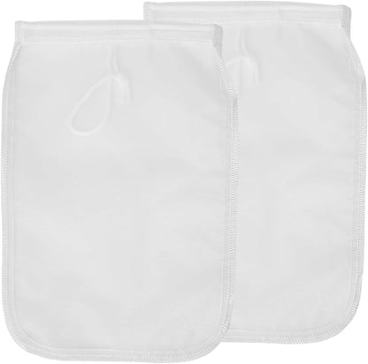 DAOGUAUNG 2 Pack 150 (7.8x11.8in) Reusable Micron Fine Mesh Bag Nut Milk Bag, Nylon Nut Bag Strainer for Straining