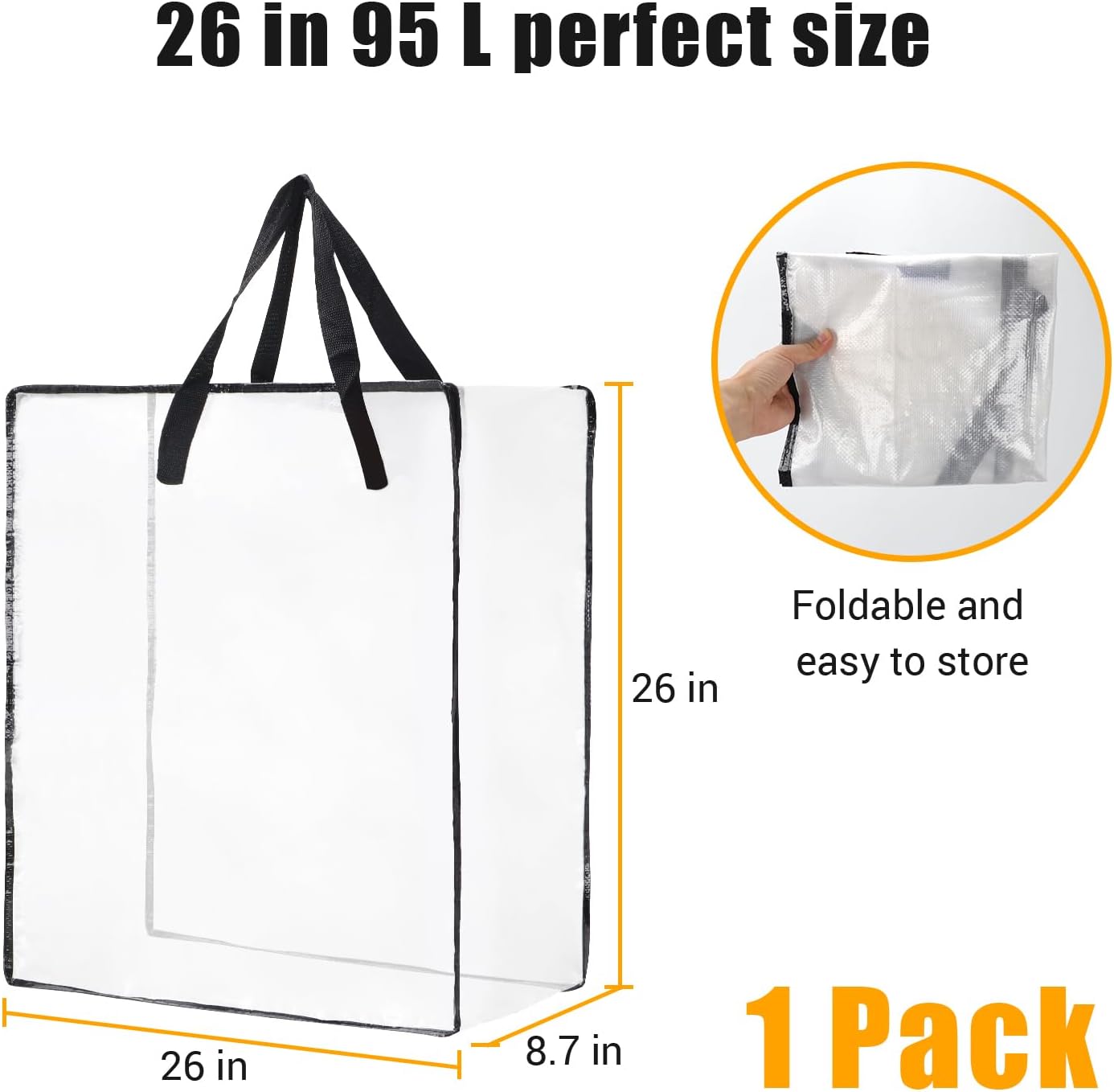 Skiennix Wreath Storage Bag - 26-Inch 95L Container for Holiday Decor & Home Organization
