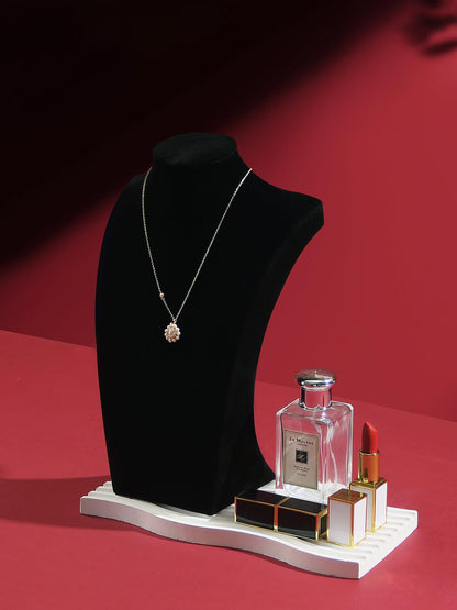 Coward Big Necklace Bust Stand for Selling Show, Black Velvet Necklace Jewelry Display Holder for Home Use or Store Shop Show (13" Hight)