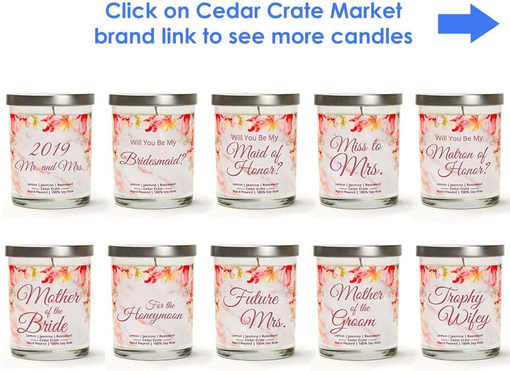 Luxury Scented Soy Candle by Miss to Mrs. - Engagement Candle, Wedding Day Gift for Bride to Be