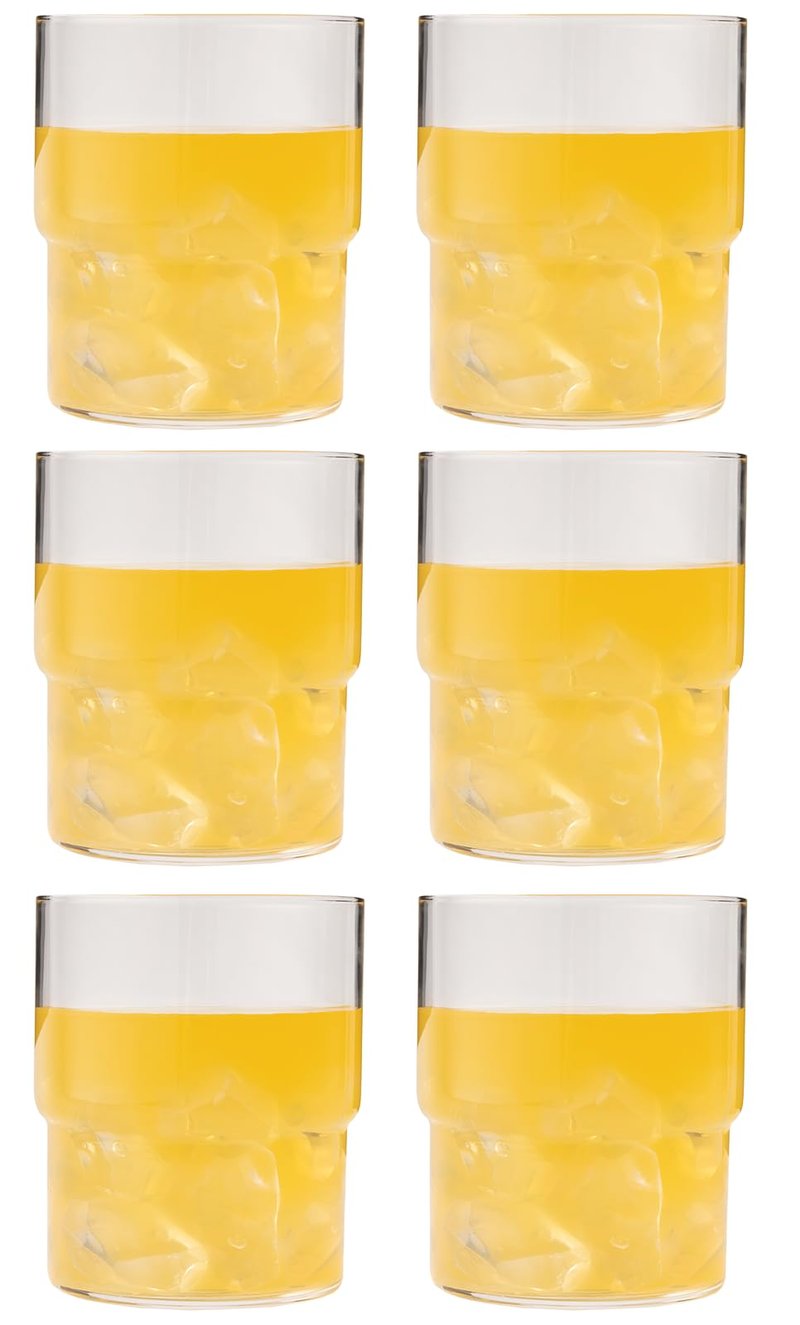 Toyo Sasaki Glass Fino Tumbler, 13.4 fl oz (390 ml), Set of 6, Dishwasher Safe, Made in Japan, Cup