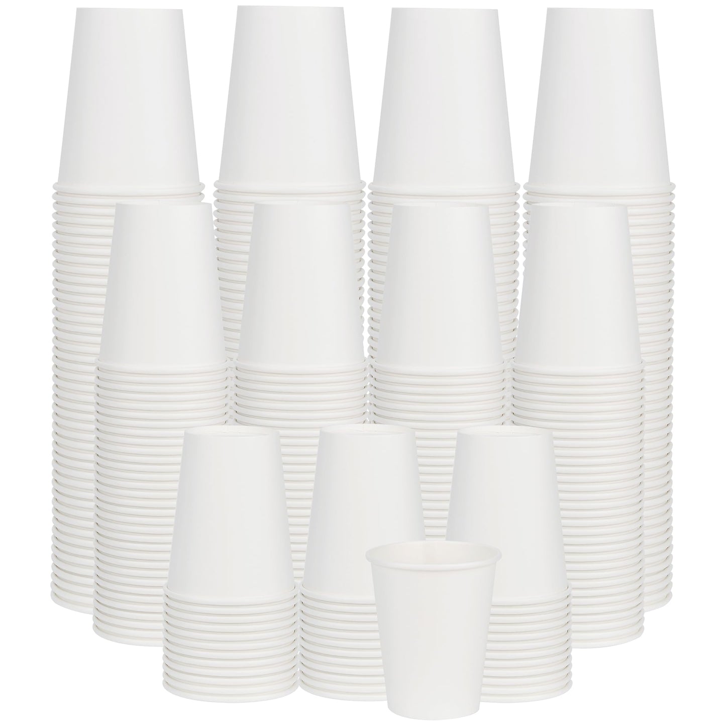 ECOEXTRA Coffee Cups 8 oz 1000 Pack, Disposable Paper Cups for Hot Beverage Drinkings, White Hot Bulk Paper Cups Suitable for Party, Picnic, Travel, and Events