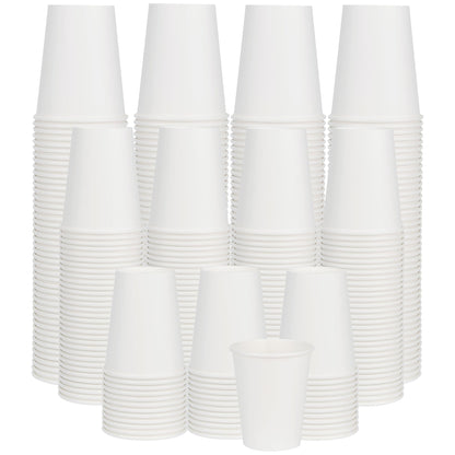 ECOEXTRA Coffee Cups 8 oz 1000 Pack, Disposable Paper Cups for Hot Beverage Drinkings, White Hot Bulk Paper Cups Suitable for Party, Picnic, Travel, and Events