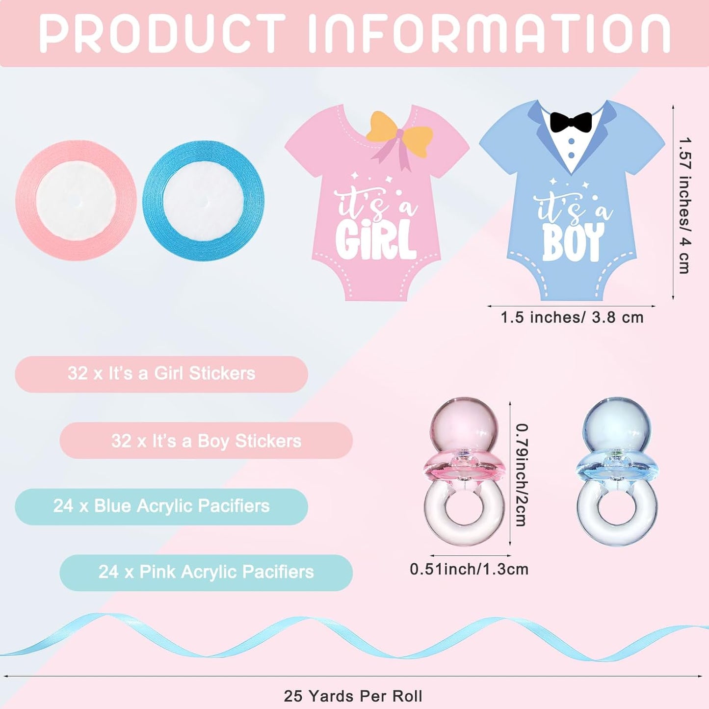 162 48 48 64 2 Pcs Gender Reveal Baby Shower Favors Mini Milk Bottles Plastic Baby Candy Bottle Mini Pacifiers Tiny