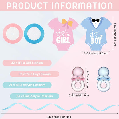 162 48 48 64 2 Pcs Gender Reveal Baby Shower Favors Mini Milk Bottles Plastic Baby Candy Bottle Mini Pacifiers Tiny