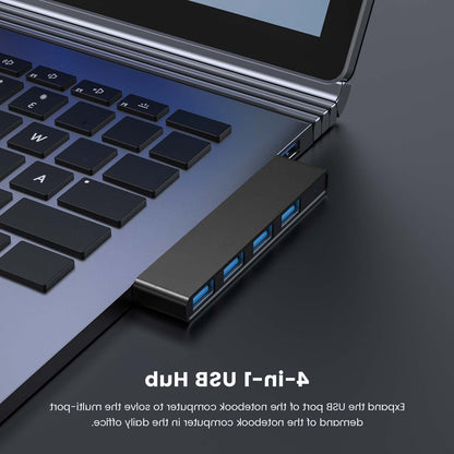 Fidioto USB Hub, 4-Port USB Splitter(1 * 3.0 Hub, 3 * 2.0 Hub) USB Splitter USB Expander for Laptop,Windows PC,Mac,Printer,Flash Drive,Mobile HDD, Notebook PC