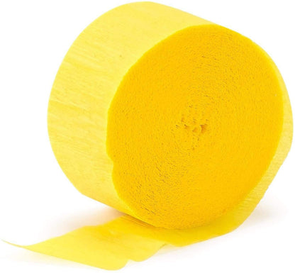 Vibrant Jumbo Sunshine Yellow Crepe Roll - 500 Feet (1 Piece) - Premium Quality, Perfect for Events & Parties (Pack of 4)