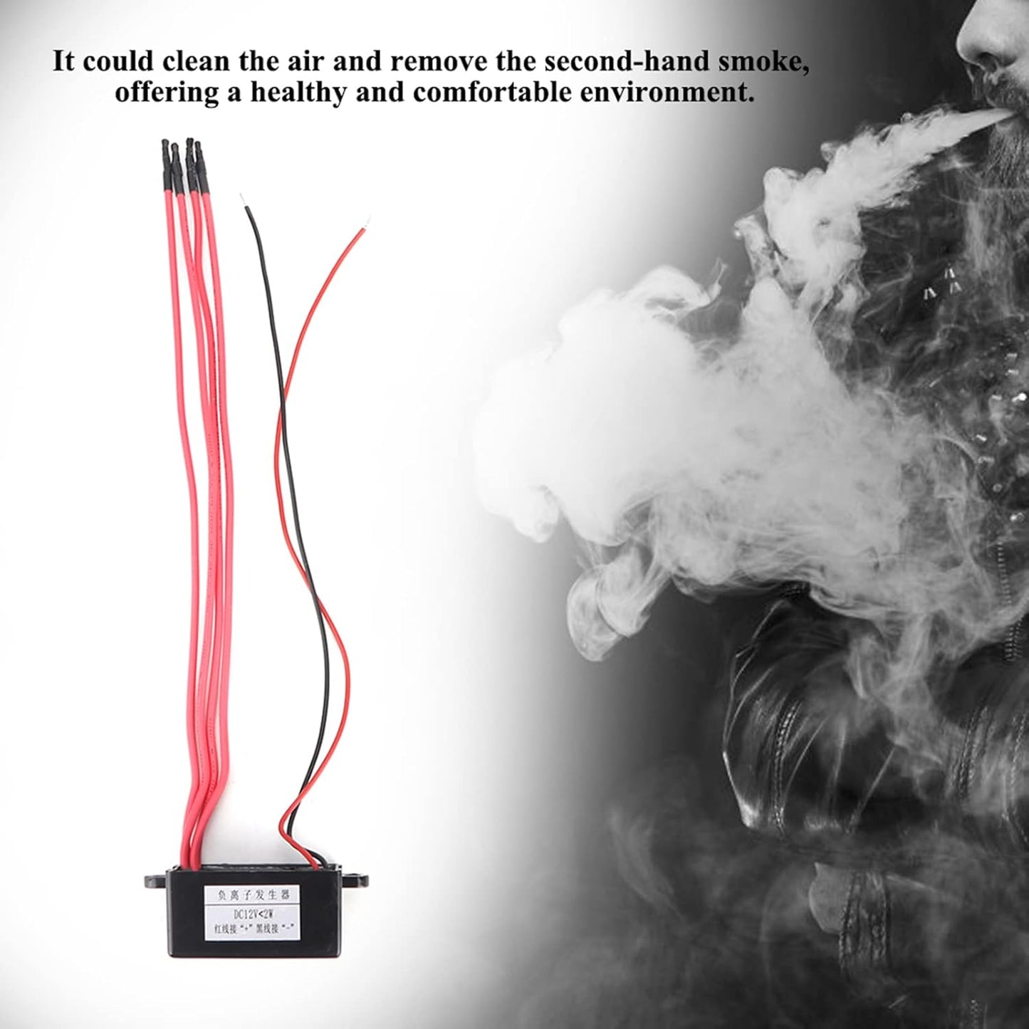 Anion Generator Module, Mini Air Purifier, Home Negative Ion Generator Ionizer Module, 4 Negative Line (DC12V)