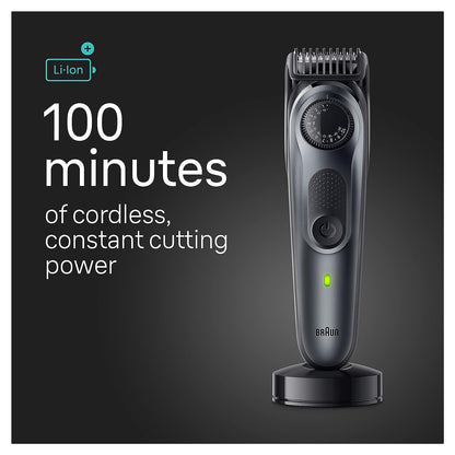 Braun All-in-One Men's Shaving Kit Series 5 5490, 9-in-1 Beard, Face, Nose, Ear Trimmer, Hair Clippers, Body Groomer and Manscaping