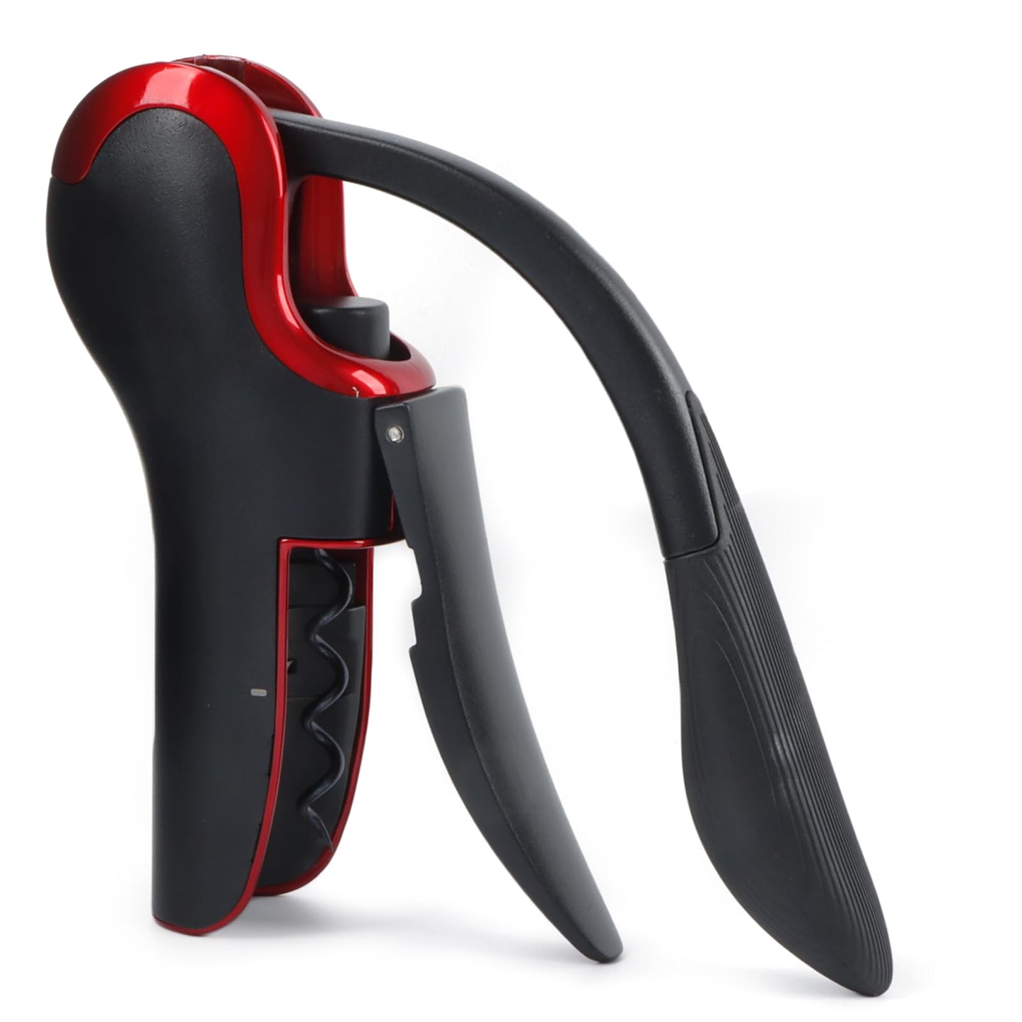 KEISSCO Wine Opener Compact Vertical Corkscrew Wine Bottle Opener with Built-in Foil Cutter