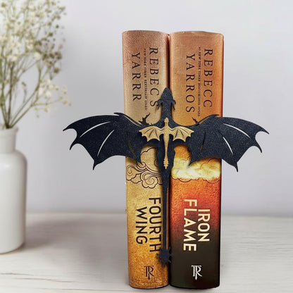 Tostmrks Handmade Dragon Bookshelf Decoration - Fantasy Dragon Books, Book Accessories for Book Lovers, Fourth Wing